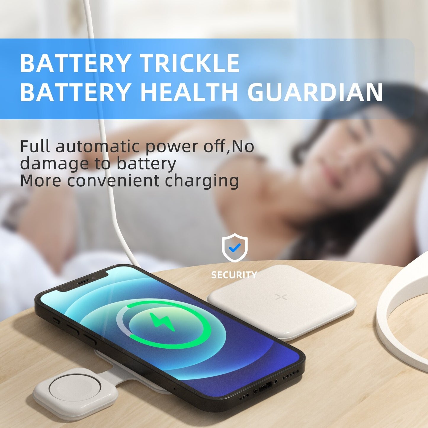 Caricatore Wireless 3 in 1 WorldXtech — iPhone Android e AirPods in un Solo Dock